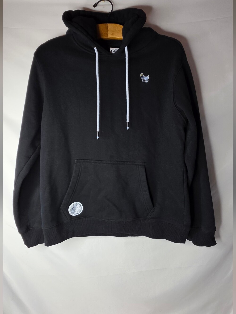 Goat USA | Men's Kangaroo Hoodie Size Medium Black OG Hooded Sweatshirt